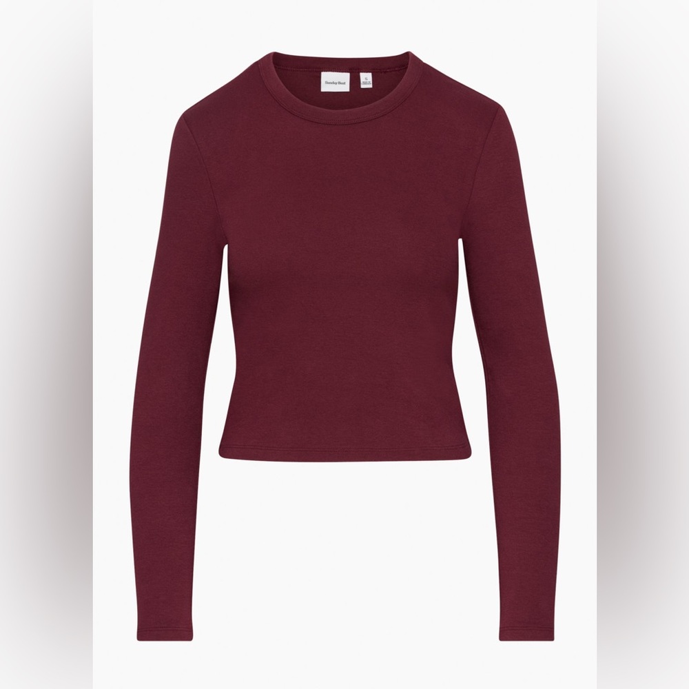 Maroon Sunday Best Ribbed Long Sleeved Shirt